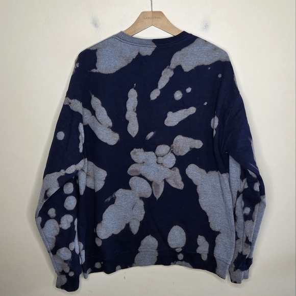 Fruit of the Loom | Navy Bleached Tie Dye Sweatshirt Size Large - Picture 4 of 4